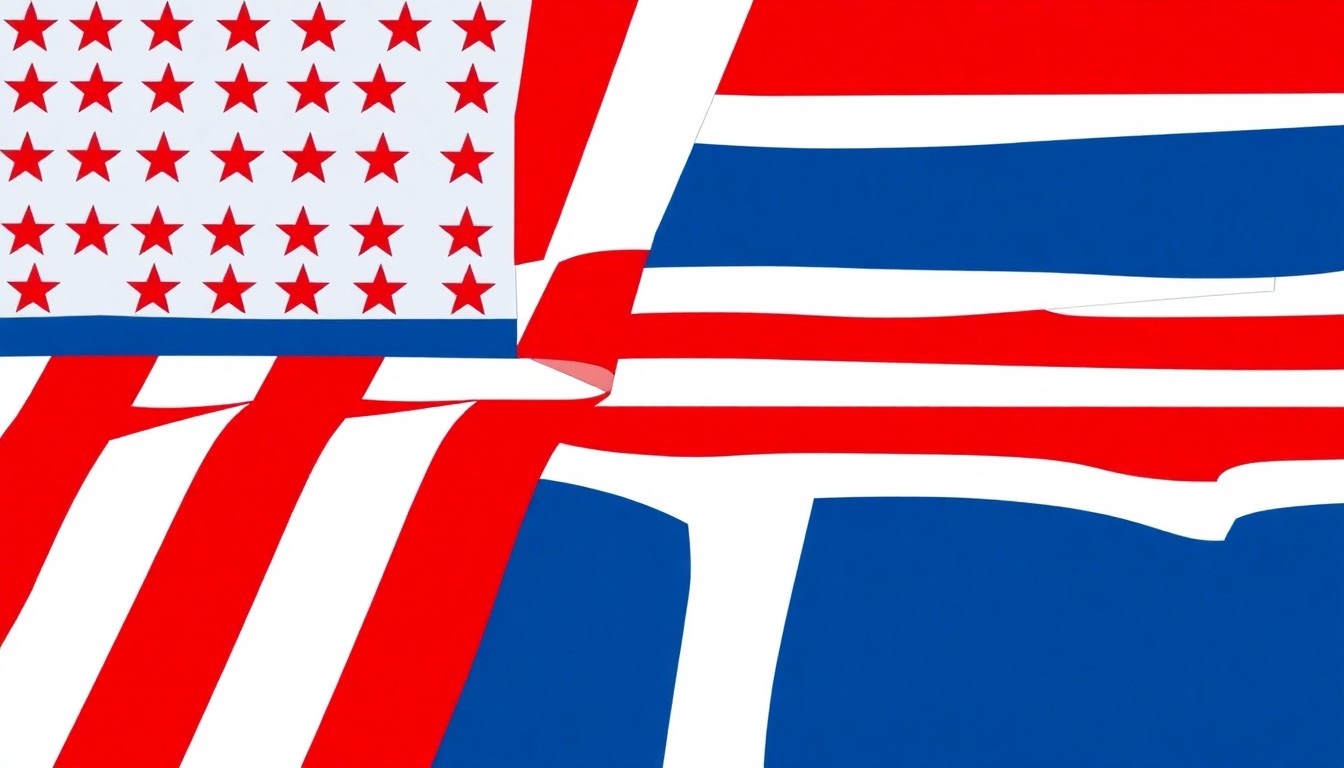 A bold, abstract composition of jagged, geometric shapes in the colors of the American flag, representing the patriotic spirit of the national anthem without any text or literal imagery.