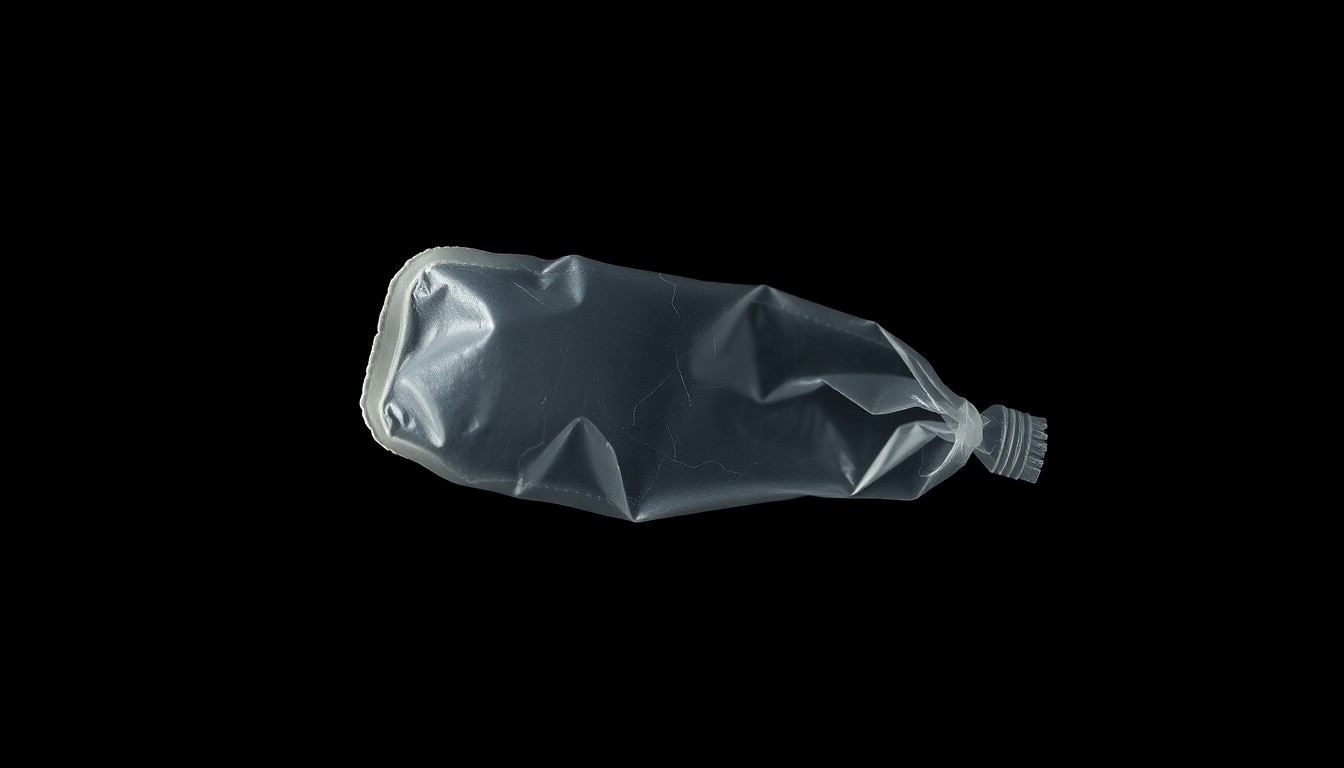 An extreme close-up of a used condom, the harsh flash lighting creating a stark, gritty, and investigative aesthetic that conceptually represents the serious allegations against the former teacher.