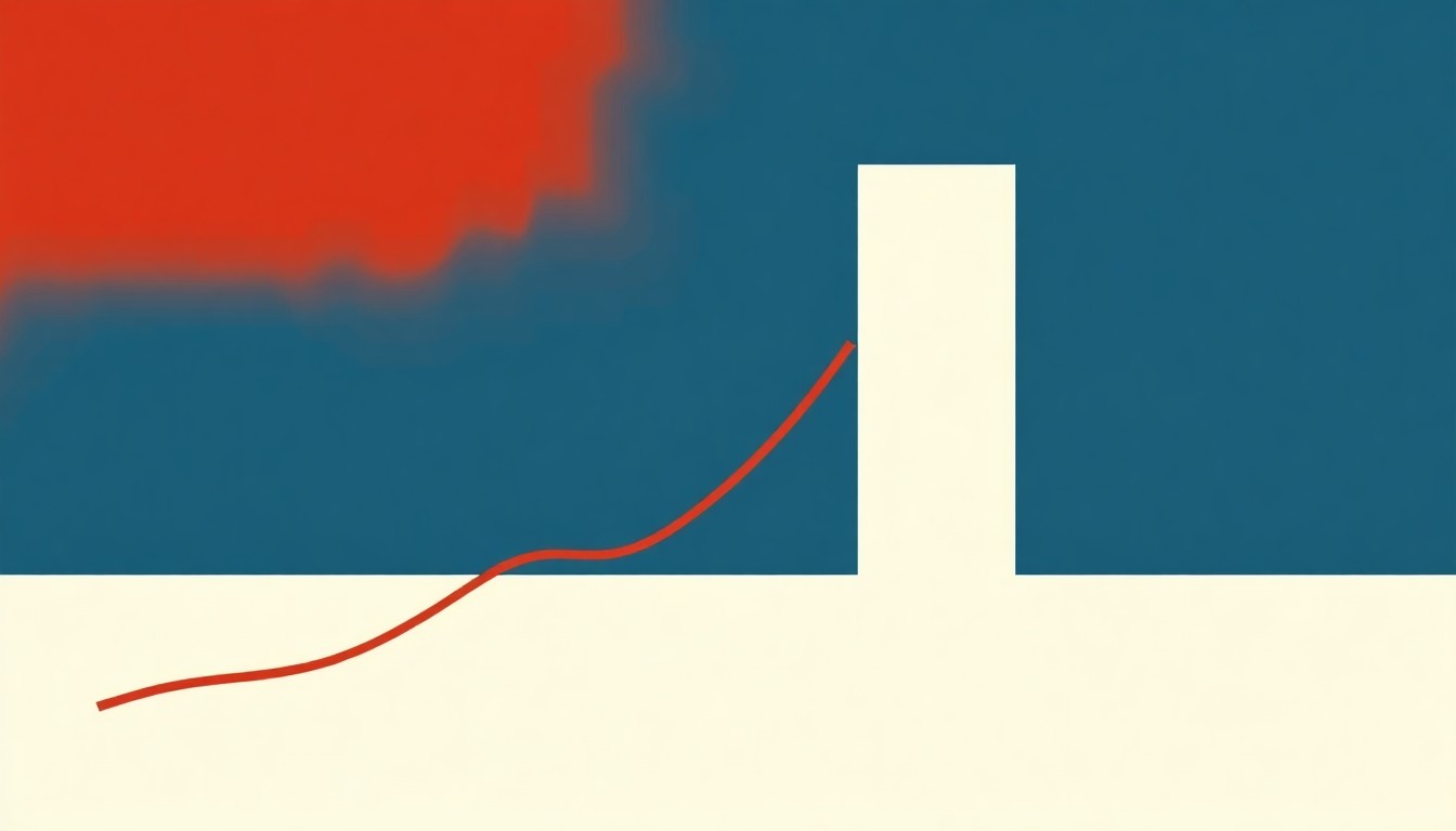 A composition of overlapping triangles and rectangles in shades of blue, red, and yellow, conceptually representing the increase in sales tax allocations for Brownwood and Early, Texas.