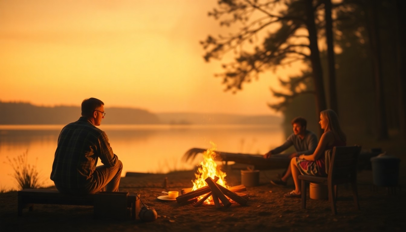 An extremely abstracted, out-of-focus photograph in soft pools of warm color and light, depicting a serene outdoor scene that captures the peaceful, nostalgic mood of John Slough's life and legacy.