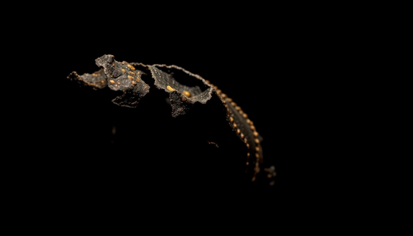 An extreme close-up photograph of a charred, twisted metal object, conceptually representing the destruction caused by the arson attack on the Highlander Center, a historic civil rights organization.