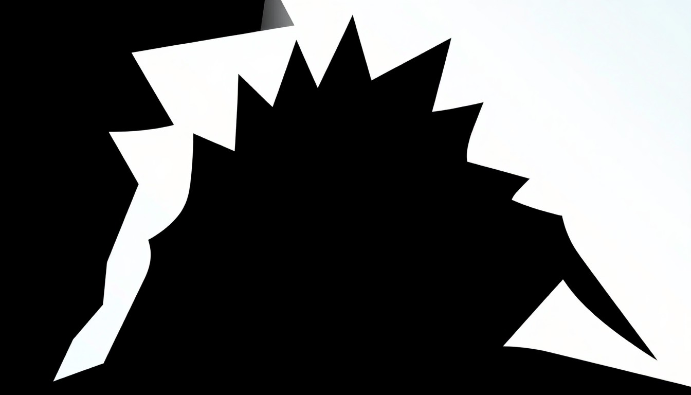 An abstract illustration composed of stark black silhouettes and bright blue geometric shapes, conveying the open, welcoming atmosphere of the sensory-friendly music event.