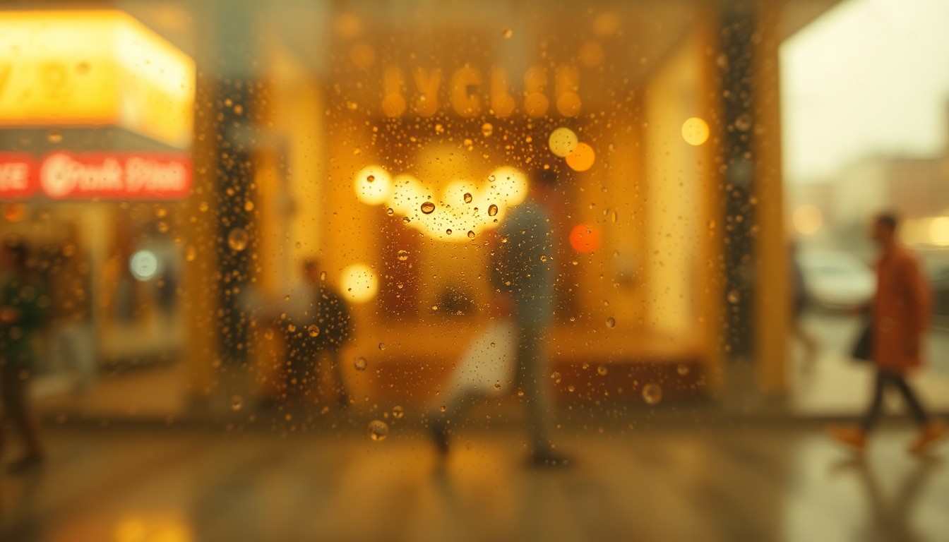 An abstract, out-of-focus photograph composed of soft, warm colors and blurred lifestyle scenes, conveying a sense of everyday beauty and optimism.