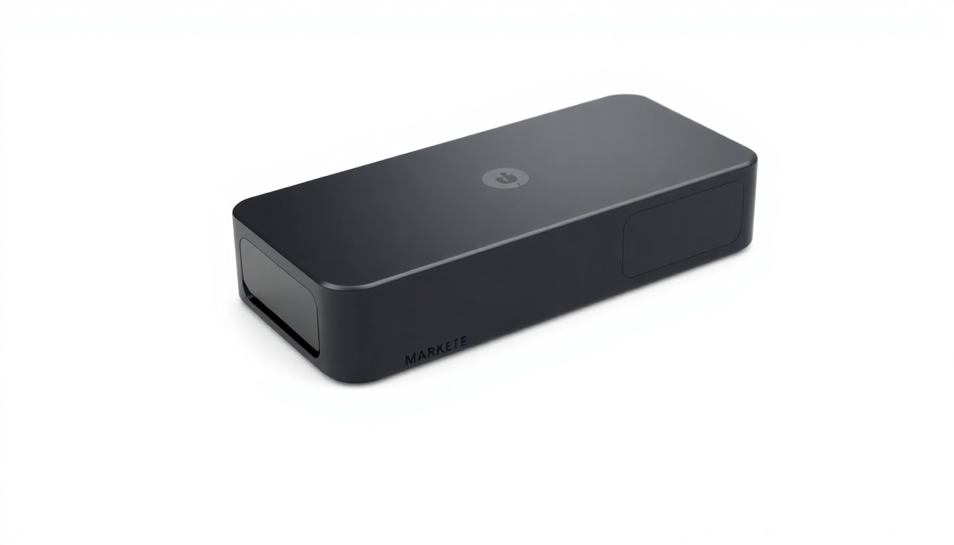 A close-up view of a smooth, geometric tech device with clean lines and subtle metallic accents, conveying the innovative and high-caliber nature of San Jose State's tech programs.