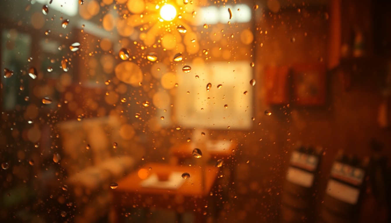 An extremely blurred, abstract image composed of soft, warm hues and diffused light, evoking the cozy, homey atmosphere of a kitchen or garden - a conceptual representation of the life and legacy of Clara Landers.