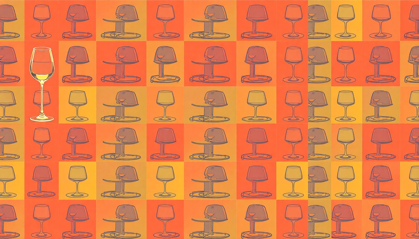 A high-contrast silkscreen print in bold, neon colors depicting a repeated image of a luxury home balcony, conceptually representing the refined yet modern design of the featured property.