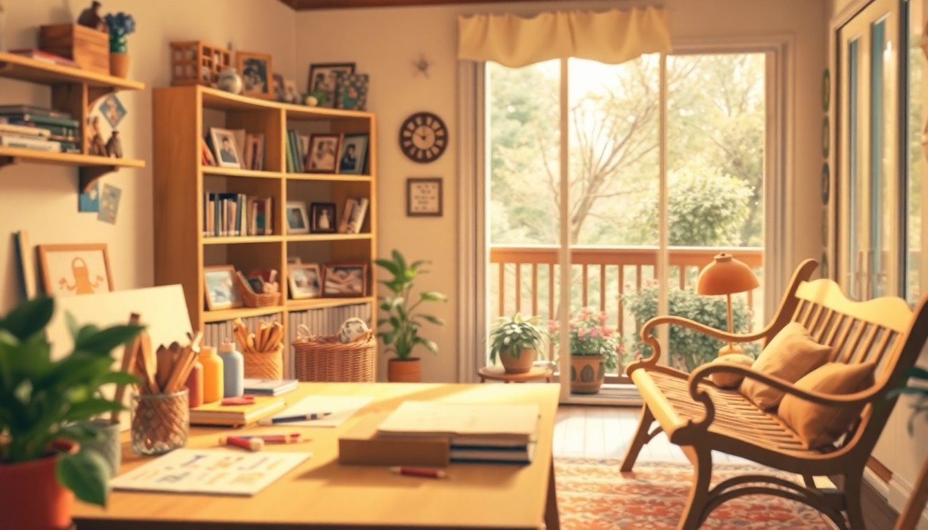 An extremely abstracted, out-of-focus photograph in soft pools of warm color and light, depicting a cozy domestic scene that captures the essence of Lynn Maguire's cherished life and creative spirit.