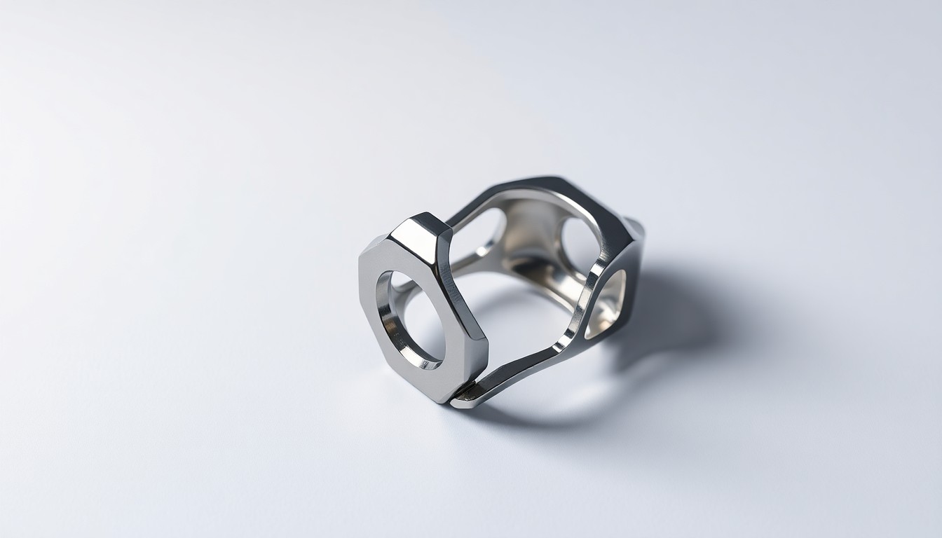 A close-up, high-contrast photograph of a sleek, metallic medical device or implant component, symbolizing the advanced nature of Kuros Biosciences' bone healing technology.