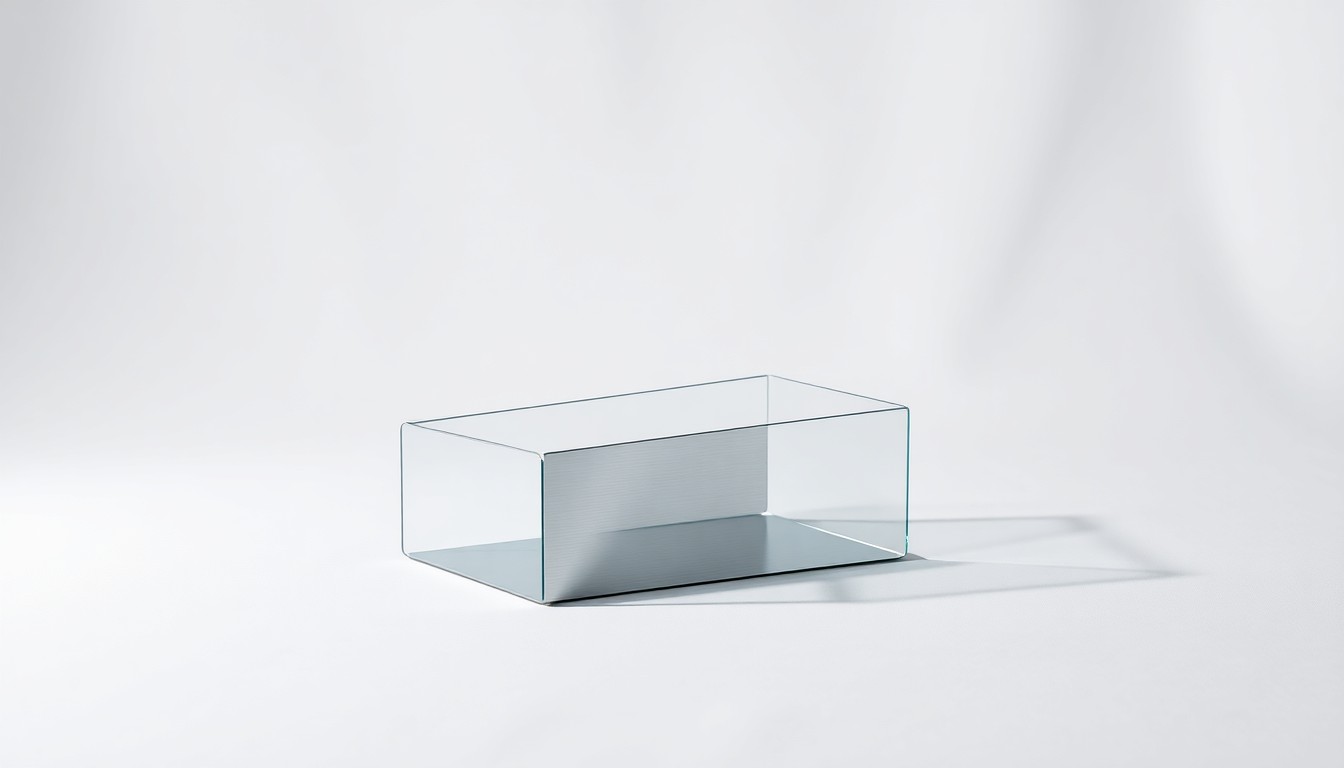 A high-end, photorealistic studio still-life photograph featuring a polished, geometric desk organizer made of brushed aluminum, symbolizing the streamlined HR strategies and leadership frameworks Amber Bradbury develops for her clients. The organizer is arranged elegantly on a clean, white seamless background, using dramatic studio lighting and deep shadows to represent the abstract concepts of organizational transformation, talent development, and people-first growth.