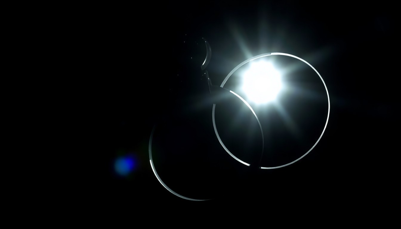 An extreme close-up photograph of a police badge or handcuffs lit by a harsh, direct camera flash against a pitch-black background, conveying a stark, gritty, investigative aesthetic without any text or symbols.