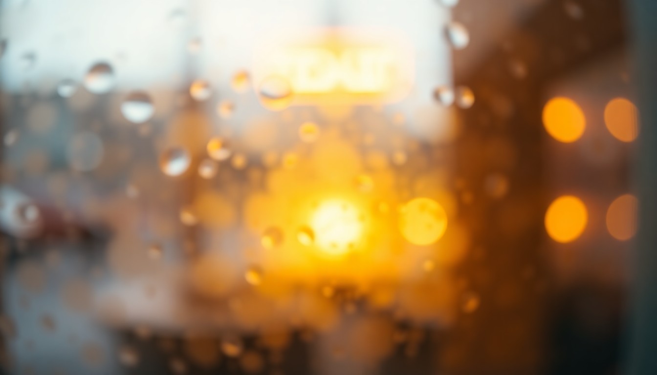 An abstract, impressionistic photograph of a warm, softly lit interior space, conveying a sense of community and welcoming atmosphere.