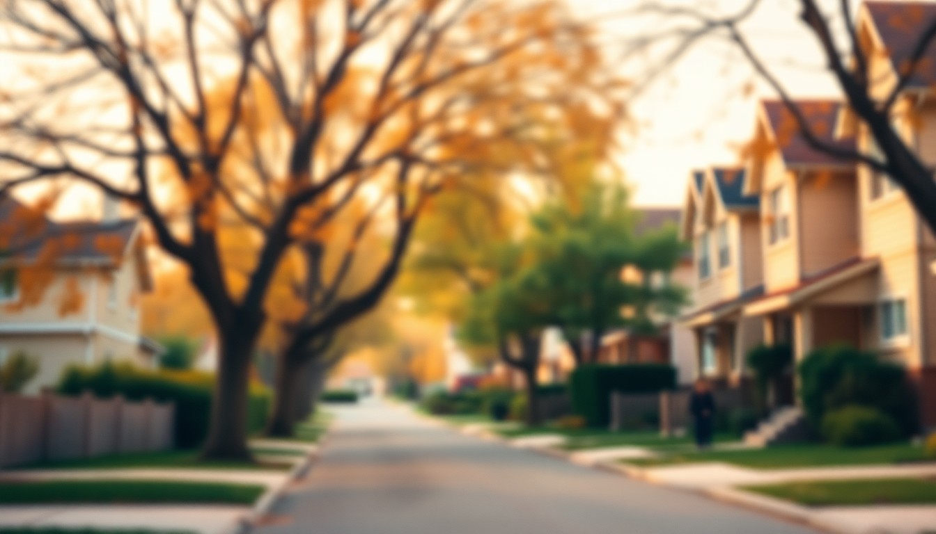 An extremely abstracted, out-of-focus photograph shot through condensation or rain-streaked glass in the style of Saul Leiter, composed of a softly blurred residential neighborhood scene with muted, warm tones and a sense of tranquility.