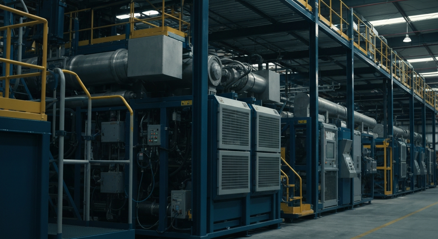 An extreme close-up of various industrial gears, pulleys, and conveyor belts, capturing the intricate machinery that powers Fastenal's distribution network.