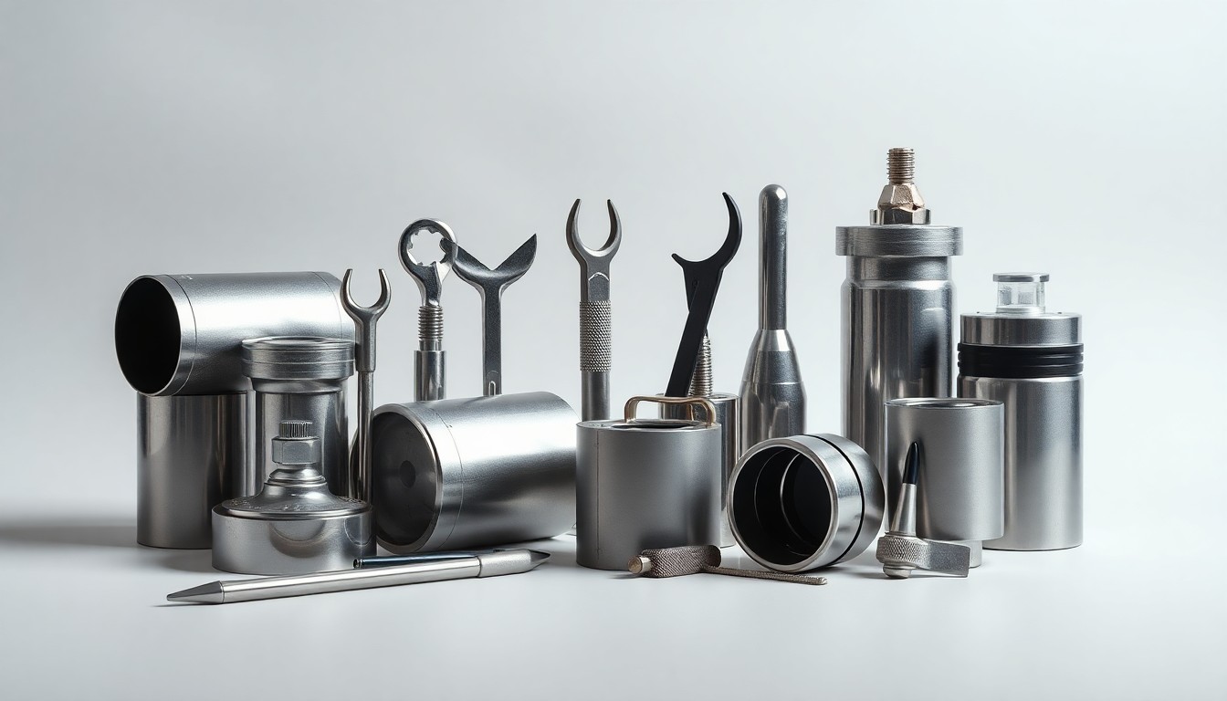 A high-end, photorealistic studio still-life photograph featuring a collection of polished metal tools and equipment used in battery manufacturing, arranged elegantly on a clean, monochromatic background and lit with dramatic studio lighting to conceptually represent the corporate issues of worker safety and regulatory compliance.