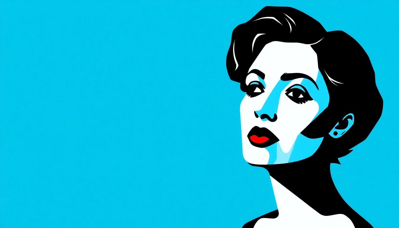 An abstract, minimalist illustration featuring bold, jagged geometric shapes in shades of blue, white, and black, conceptually representing the iconic Picasso painting Tête de Femme that is the prize in a charity raffle.