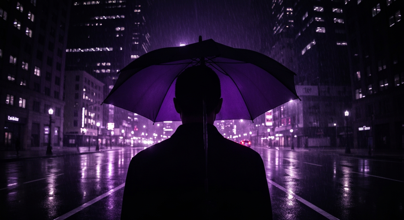 A minimalist design in the style of Keith Haring where the outline of a person's silhouette is defined entirely by glowing, vibrant neon lines against a deep, dark background, emphasizing the human impact of cystic fibrosis.