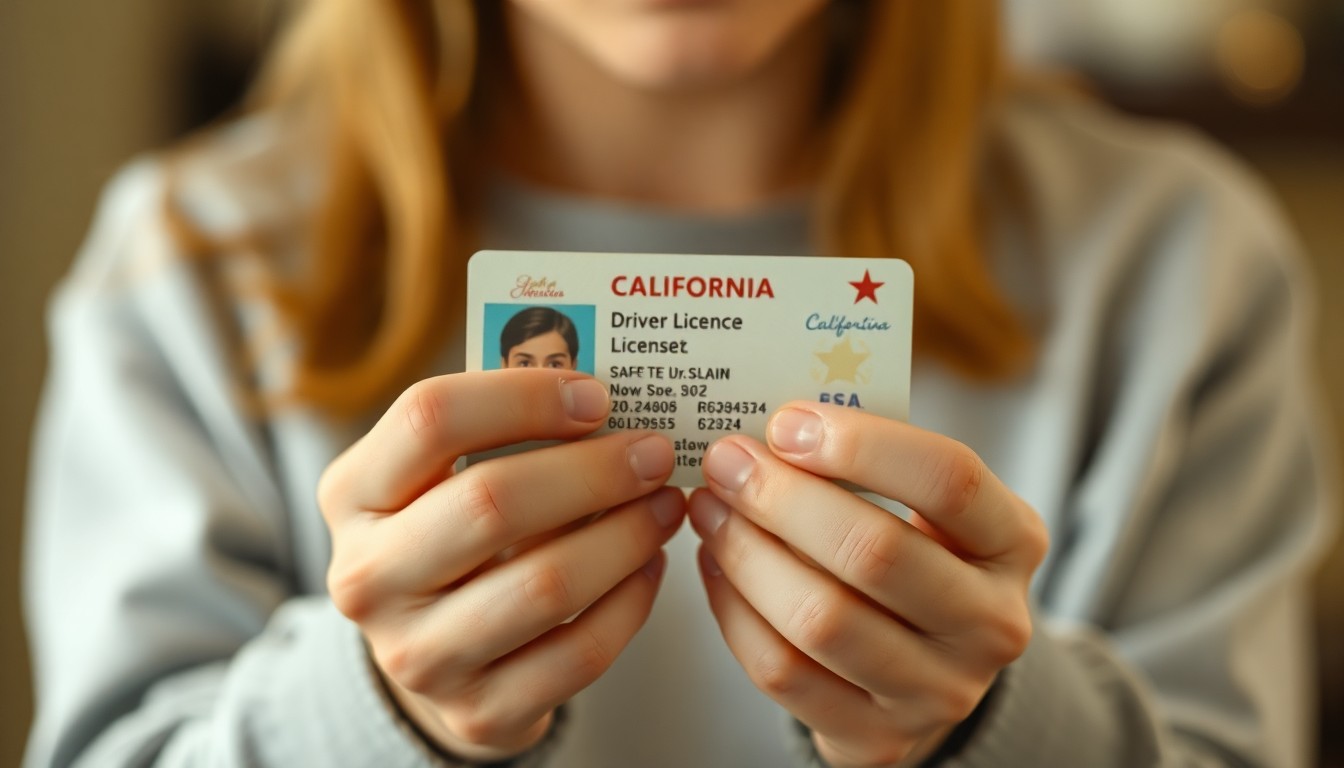 An extremely abstracted, out-of-focus photograph of a person's hands holding a California driver's license, the edges blurred in soft pools of warm color and light, conceptually representing the complex personal choices around gender identity and government documentation.