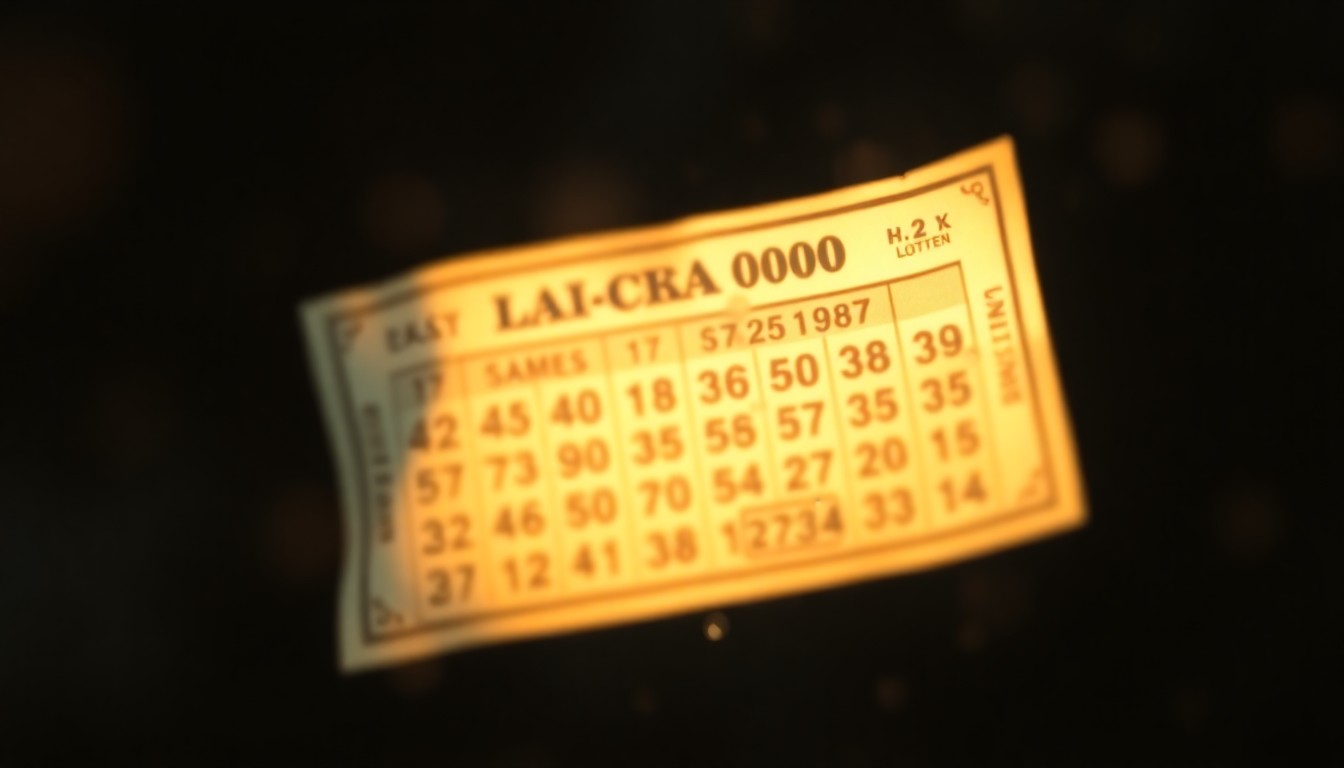 An extremely abstracted, out-of-focus photograph of a partially obscured lottery ticket, with only hints of numbers and symbols visible through soft, warm pools of light and color, conveying a sense of surprise and discovery.