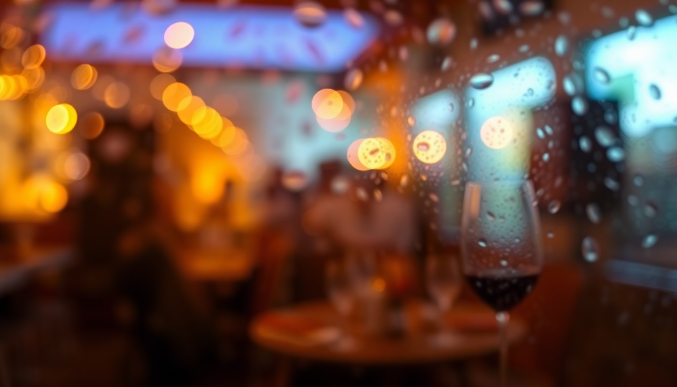 An abstract, impressionistic photograph of a wine tasting event, with soft, blurred pools of warm, earthy colors and gentle lighting, conveying a sense of community and exclusivity.