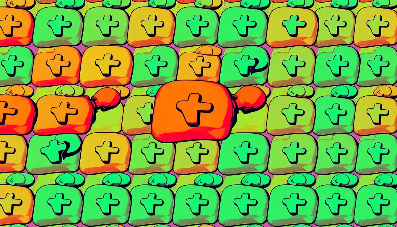 A brightly colored, high-contrast silkscreen print of a CPR training manikin repeated in a grid, conceptually representing the hands-on emergency skills learned by the students.