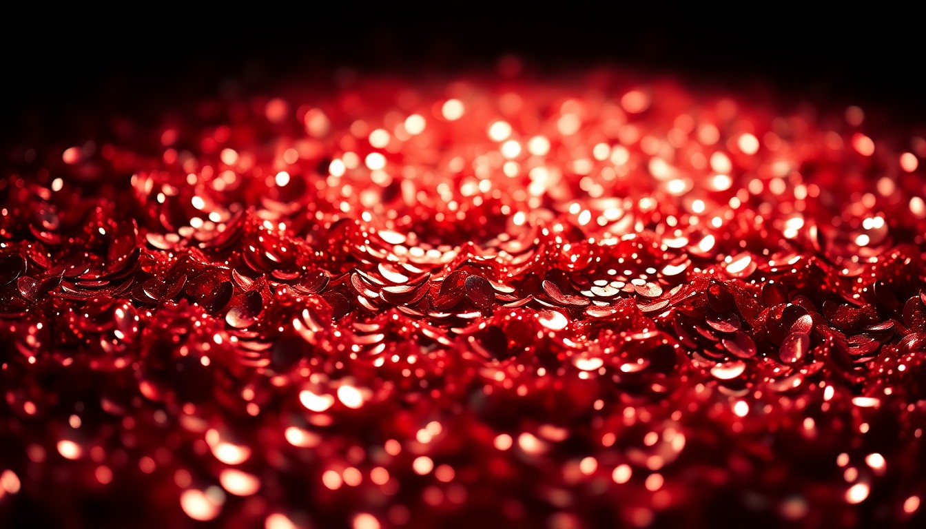 An extreme close-up photograph showcasing the intricate, shimmering texture of sequins under dramatic studio lighting, conveying the glamour and emotion of a high-profile celebrity reunion.