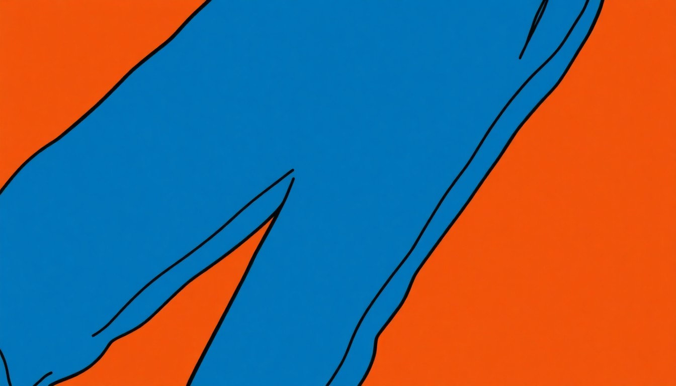 A vibrant, high-contrast silkscreen print of a single track pant repeated in a tight grid, rendered in bold neon colors and heavy black outlines to capture the casual-cool trend.