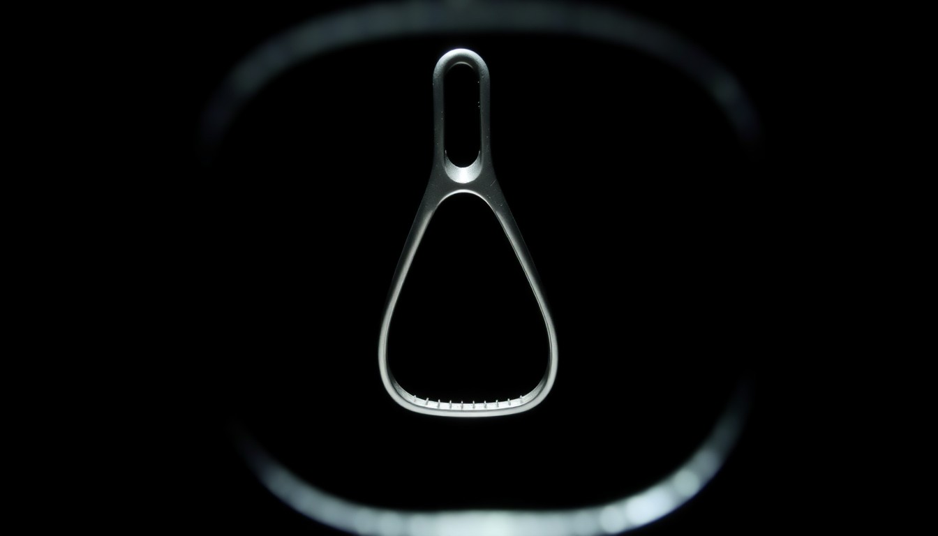 An extreme close-up photograph of a metal medical examination tool, its harsh shadows and bright highlights creating a stark, unsettling mood that conceptually represents the violation of patient trust.