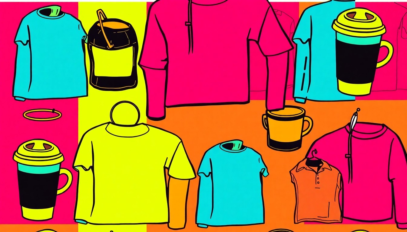 A high-contrast, silkscreen-style image of a coffee cup repeated in a grid pattern, rendered in vibrant neon colors and heavy black outlines to create a modern pop art aesthetic representing the appeal of a woman's inner qualities.