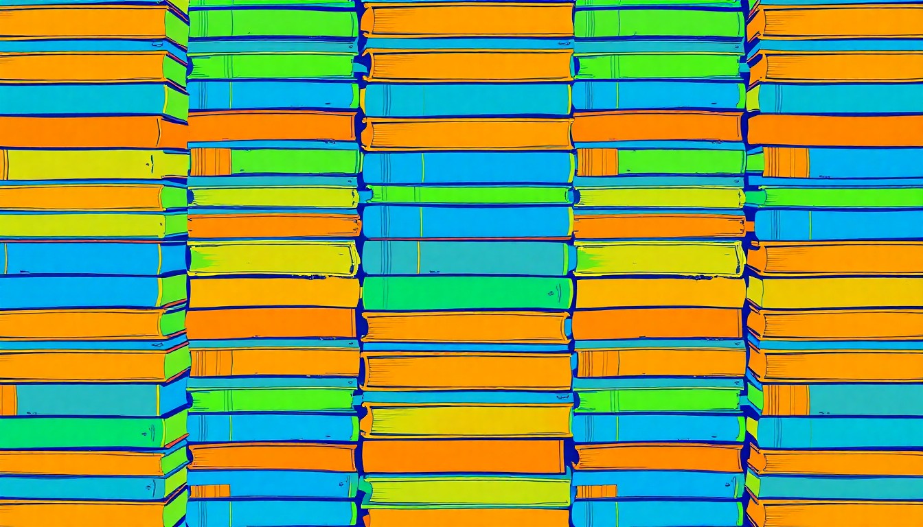 A vibrant, abstract grid of colorful textbooks, conceptually representing the educational focus of the charter school board meeting.