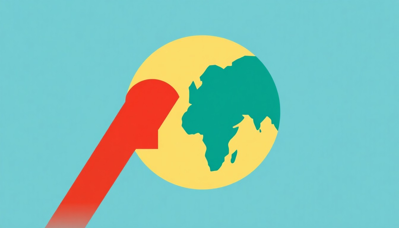 An abstract composition of overlapping triangles and rectangles in shades of blue, red, and yellow, conceptually representing the instability and lack of trust in global economic partnerships.