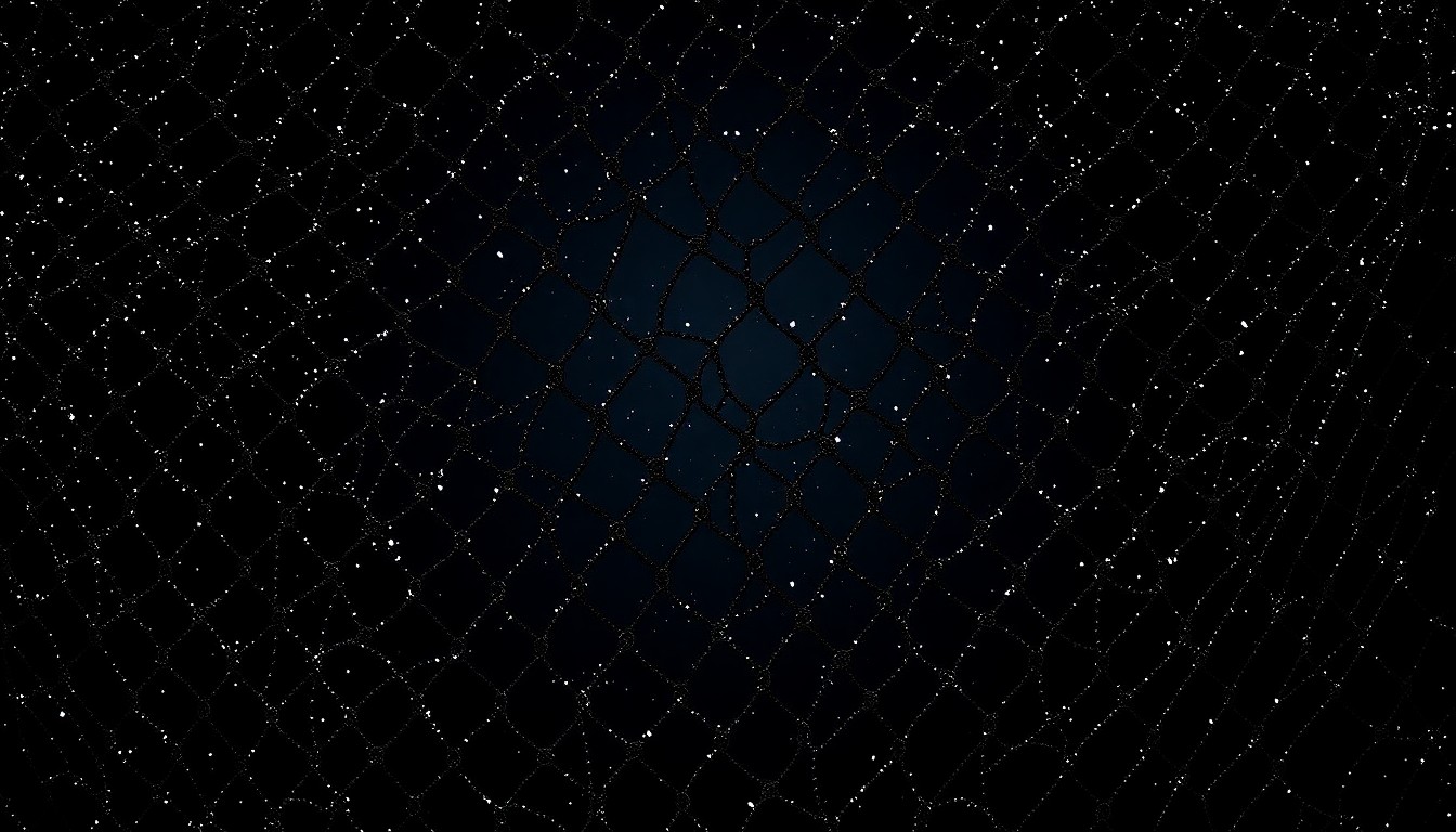 An extreme, abstract close-up photograph of shimmering, glittering black fishnets against a dark, moody background, conceptually representing the high-energy, goth-adjacent sound of the post-punk band Altar Girl.