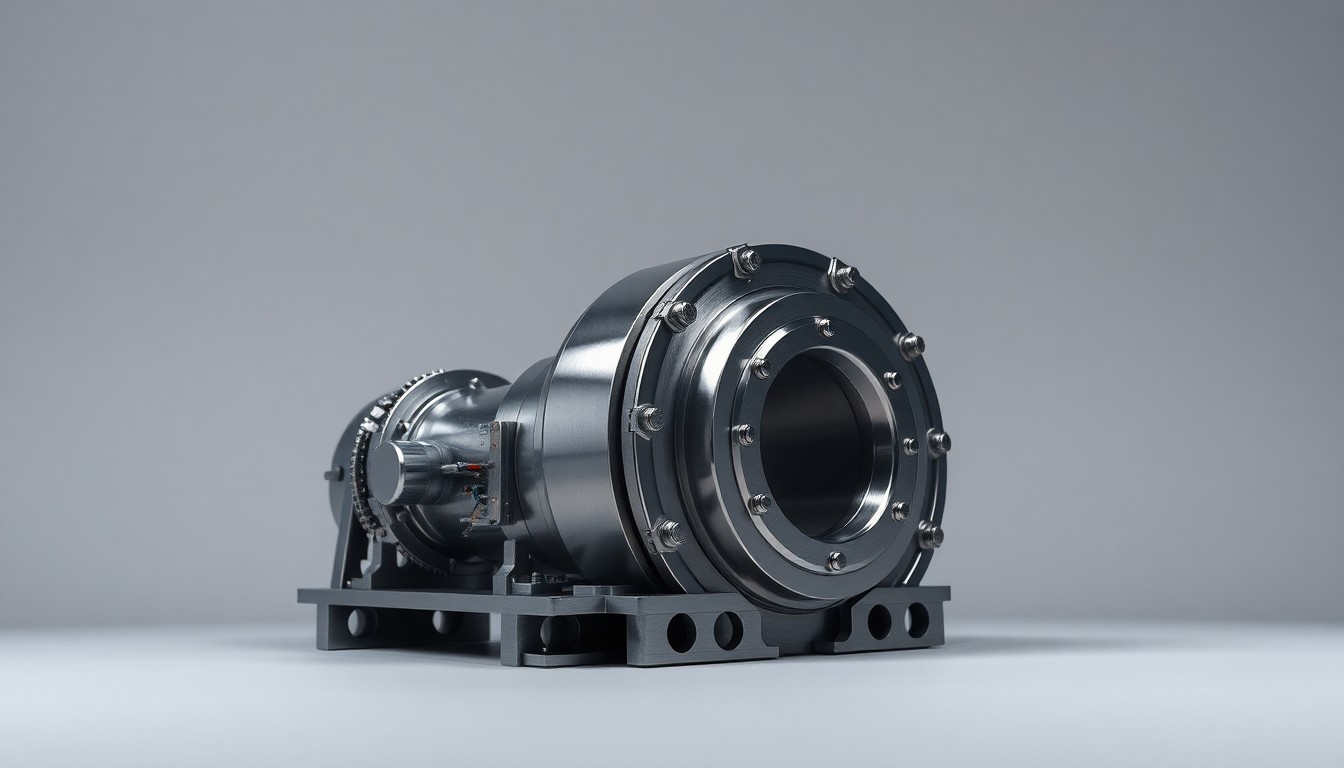 A high-end, photorealistic studio still-life photograph featuring a polished, chrome-plated model of a subway tunnel boring machine against a clean, monochromatic grey background, symbolizing the precision and engineering required for complex underground infrastructure projects.