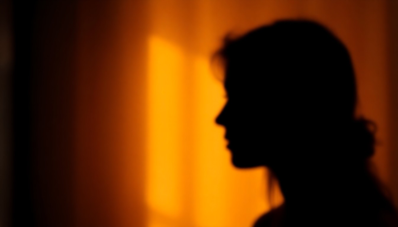 An abstract, impressionistic photograph in muted, earthy tones showing a blurred human figure against a hazy background, evoking a sense of contemplation and personal transformation.