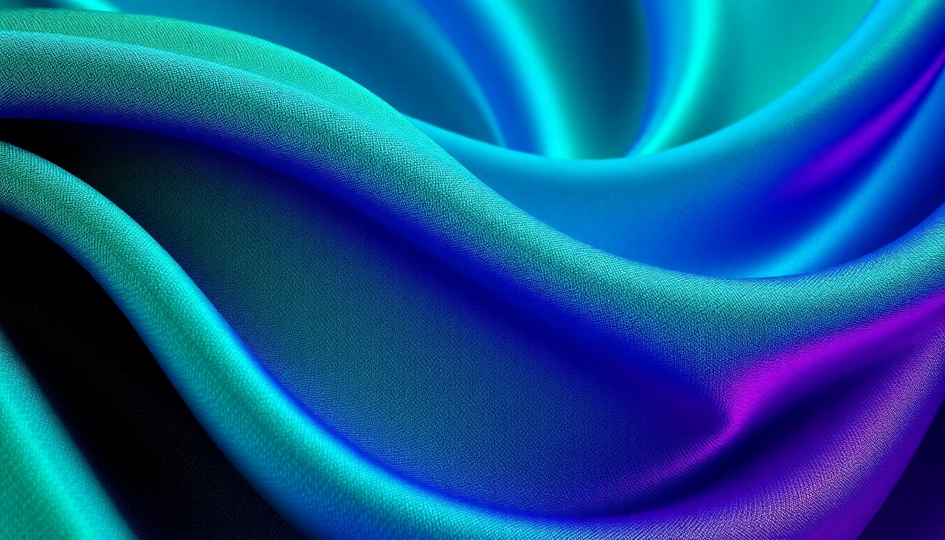 An abstract close-up of a luxurious, shimmering fabric texture in rich, jewel-toned hues, conceptually representing the glamour and prestige of a television appearance.