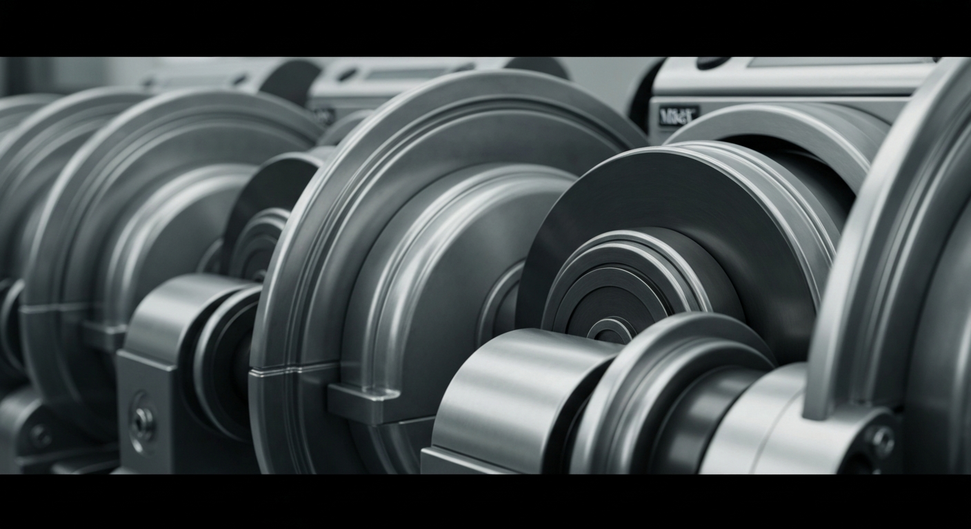 A highly detailed, black-and-white close-up image of the intricate machinery and components that power a modern banking institution, conveying a sense of industrial might and financial security.