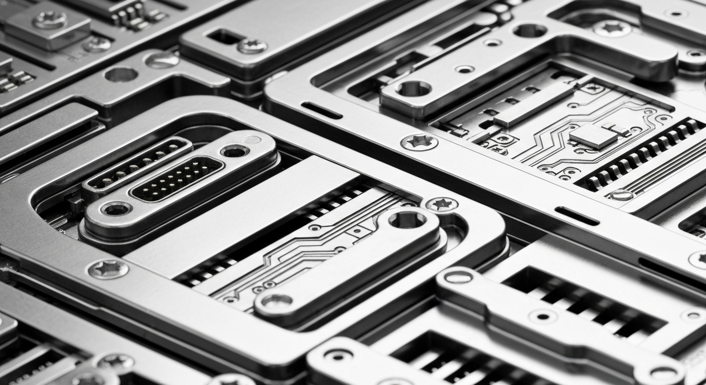 A close-up macro photograph of intricate, polished banking machinery and mechanisms, conveying a sense of power, security, and technological sophistication in the financial industry.