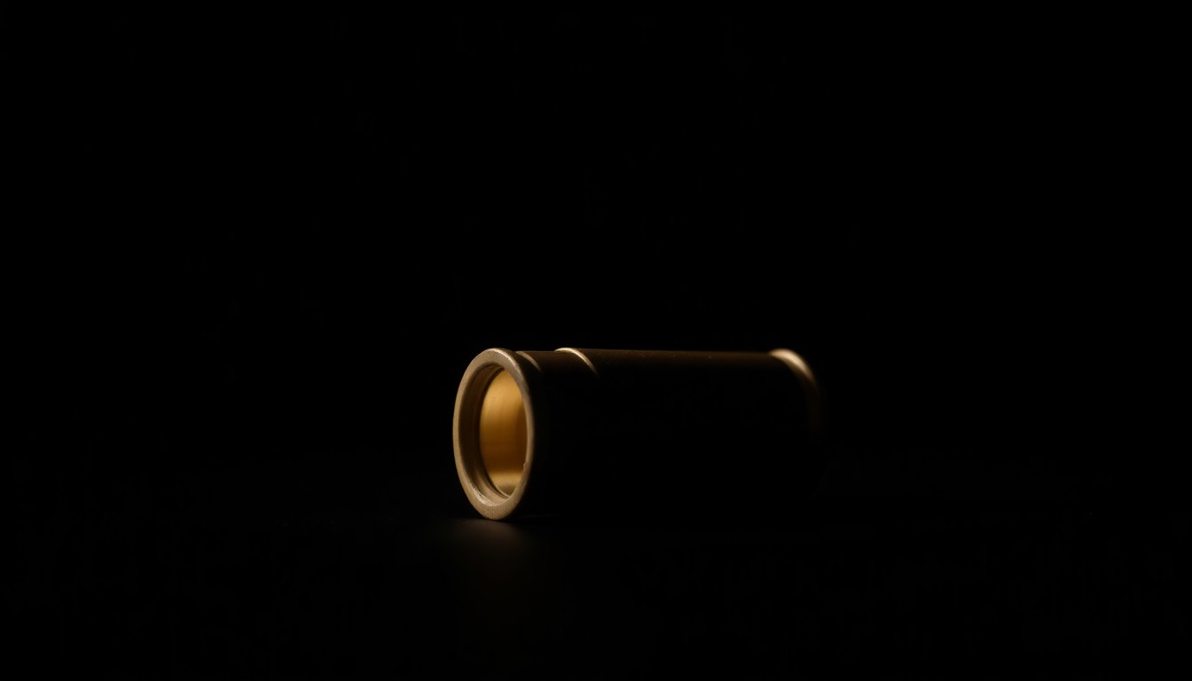 An extreme close-up photograph of a spent shell casing on a dark background, lit by a harsh, direct camera flash, conceptually representing the physical evidence from a tragic shooting incident.