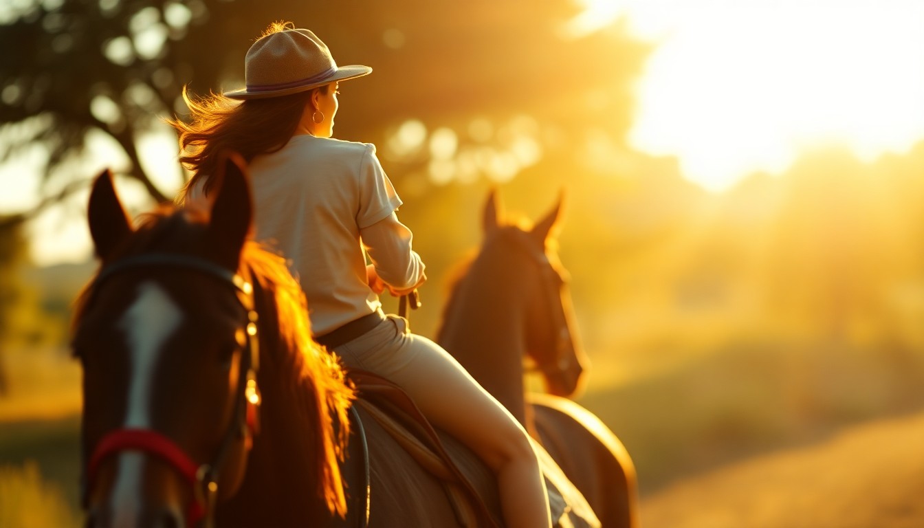 An extremely abstracted, out-of-focus photograph of a person riding a horse, with soft pools of warm light and color creating a dreamlike, atmospheric quality that captures the essence of Tamara Lee Mills' life and legacy.