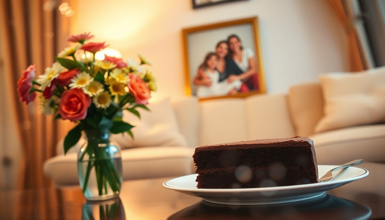 An impressionistic, out-of-focus photograph depicting the warm, comforting details of a cozy living room, conceptually representing the life and legacy of Darlene Virginia Gochanour.