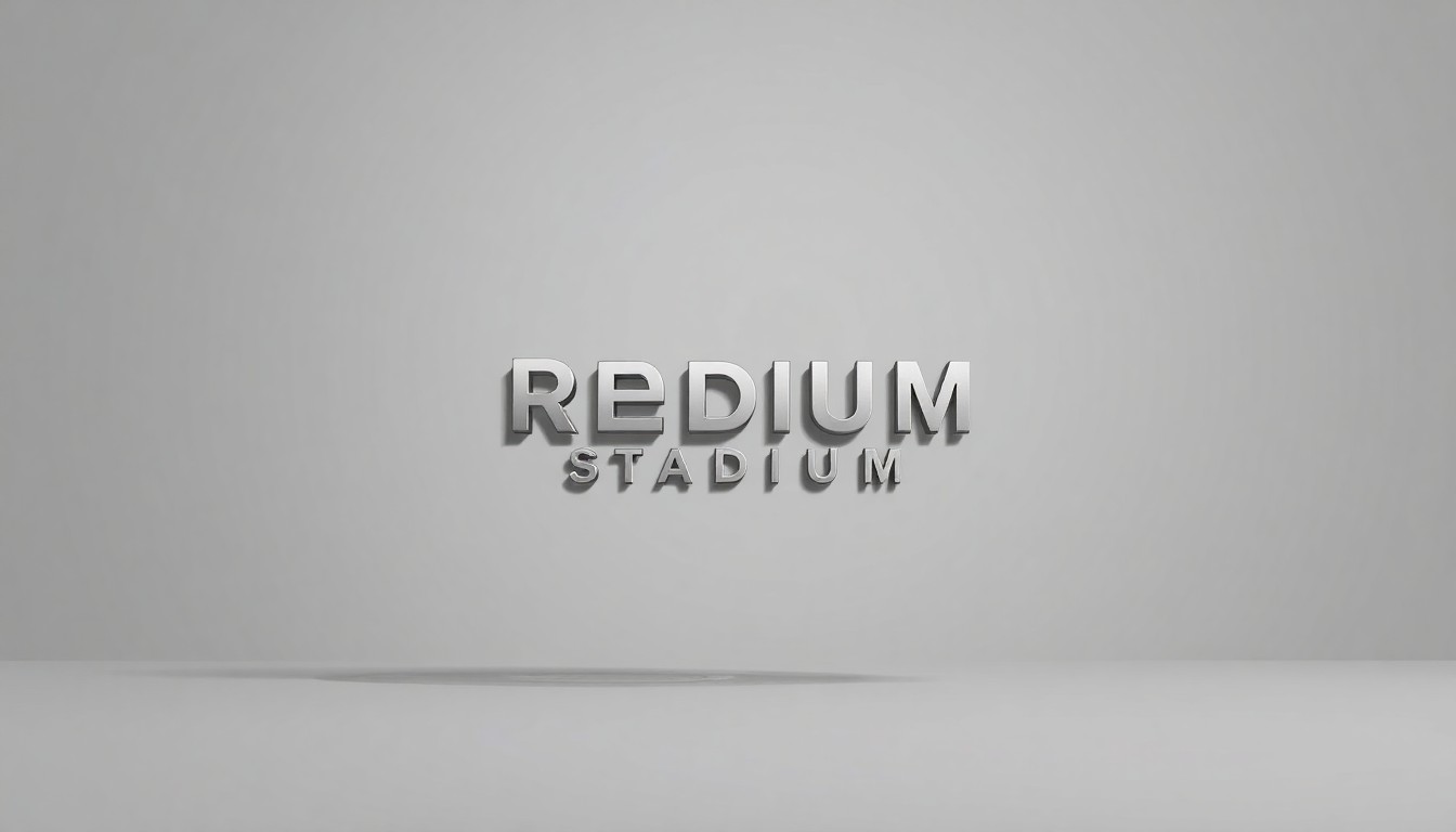 A high-end, photorealistic studio still-life photograph featuring a polished, geometric metal sculpture in the shape of the Reliant Stadium logo, floating on a clean, monochromatic grey background and dramatically lit to symbolize the brand's restoration.