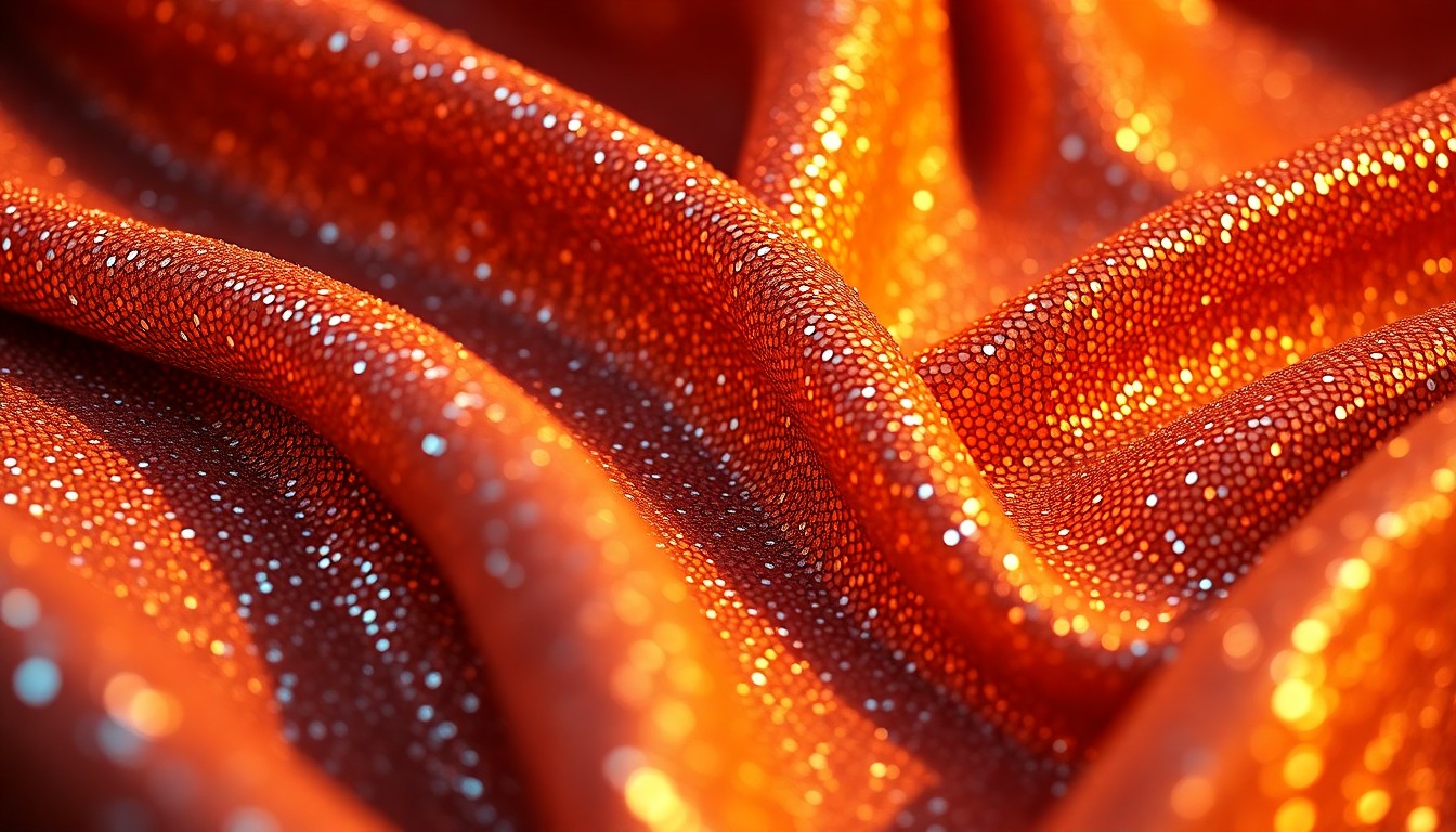 An extreme close-up of luxurious, glittering sequins reflecting dramatic studio lighting, conceptually representing the glamour and mystique of the 'Saturday Night Live' creator Lorne Michaels.