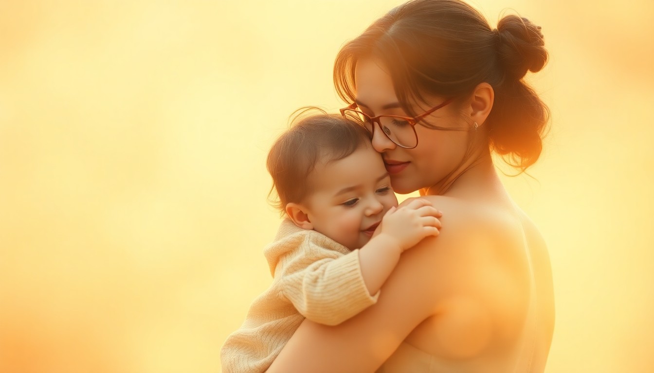 A blurred, intimate photograph of a mother and child in a tender embrace, conveying the nurturing and supportive atmosphere of the Crittenton Centers' Baby Brunch event.