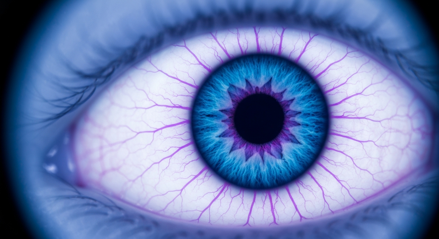 An extreme close-up X-ray photograph revealing the delicate internal structures of the human eye, conceptually representing the vision care services to be offered at the new Braille Institute facility.