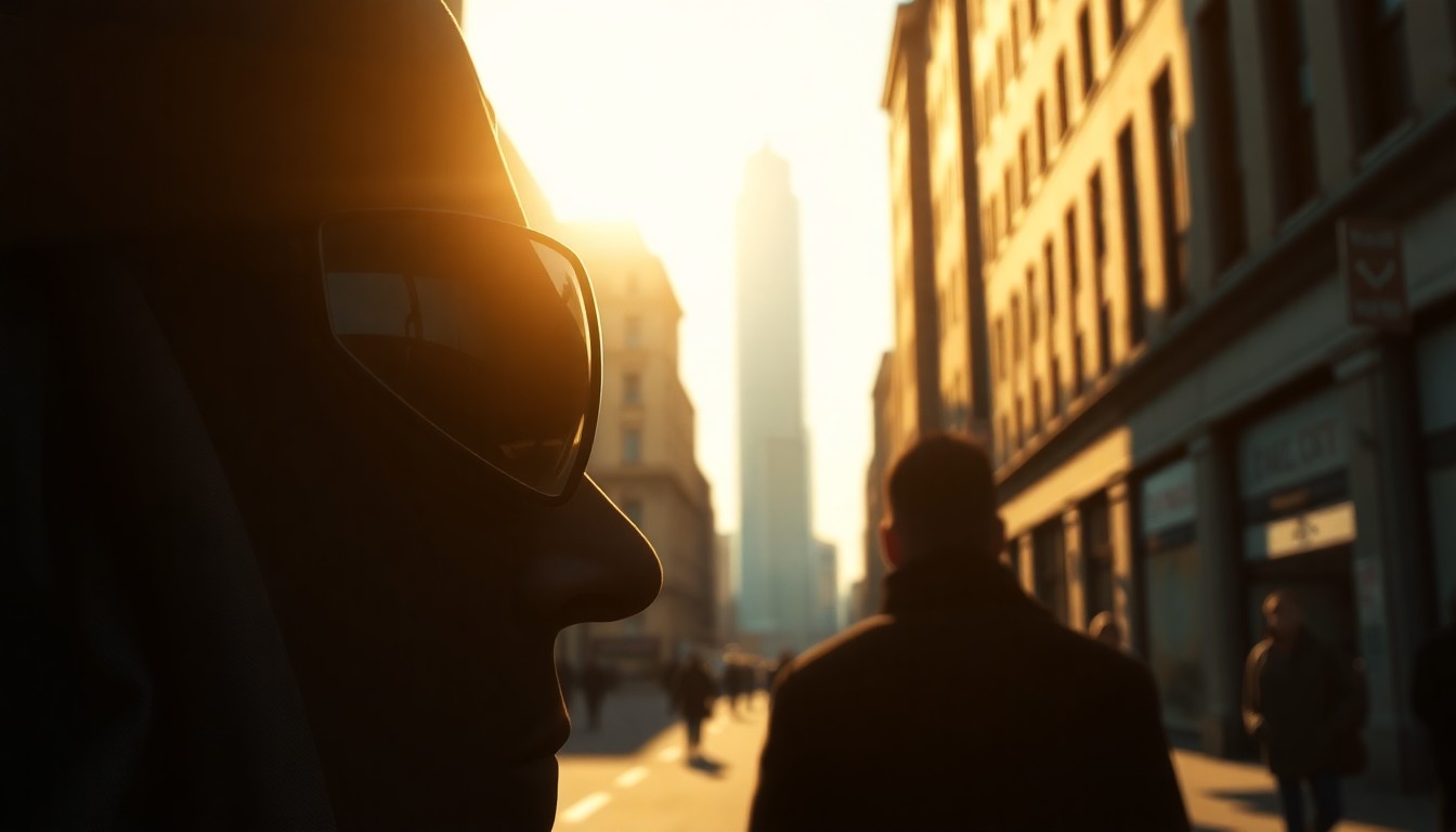 A close-up painting of a protester's eye patch, bathed in warm, dramatic lighting and shadows, conveying the somber mood and personal impact of the violent encounter.