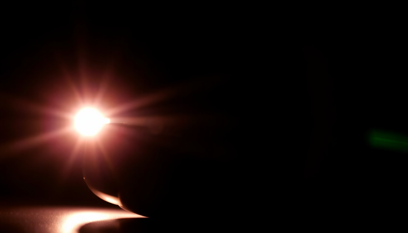 An extreme close-up photograph of a police radio or other law enforcement equipment, dramatically lit by a harsh, direct camera flash against a pitch-black background, conveying a sense of urgency and investigation about the incident.