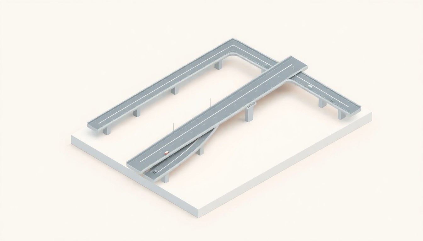 A stylized 3D illustration of an elevated highway interchange with curving roads and bridges, representing the planned Placer Parkway project in Placer County.
