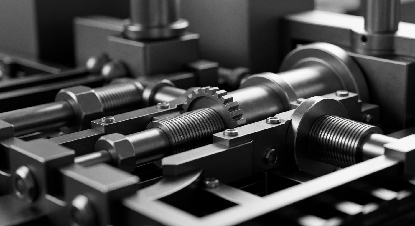 A high-contrast, black-and-white close-up image of the complex gears, sensors, and other industrial components that are the foundation of Sensata's automation and control technologies, conveying the company's engineering expertise and role in powering critical industries.