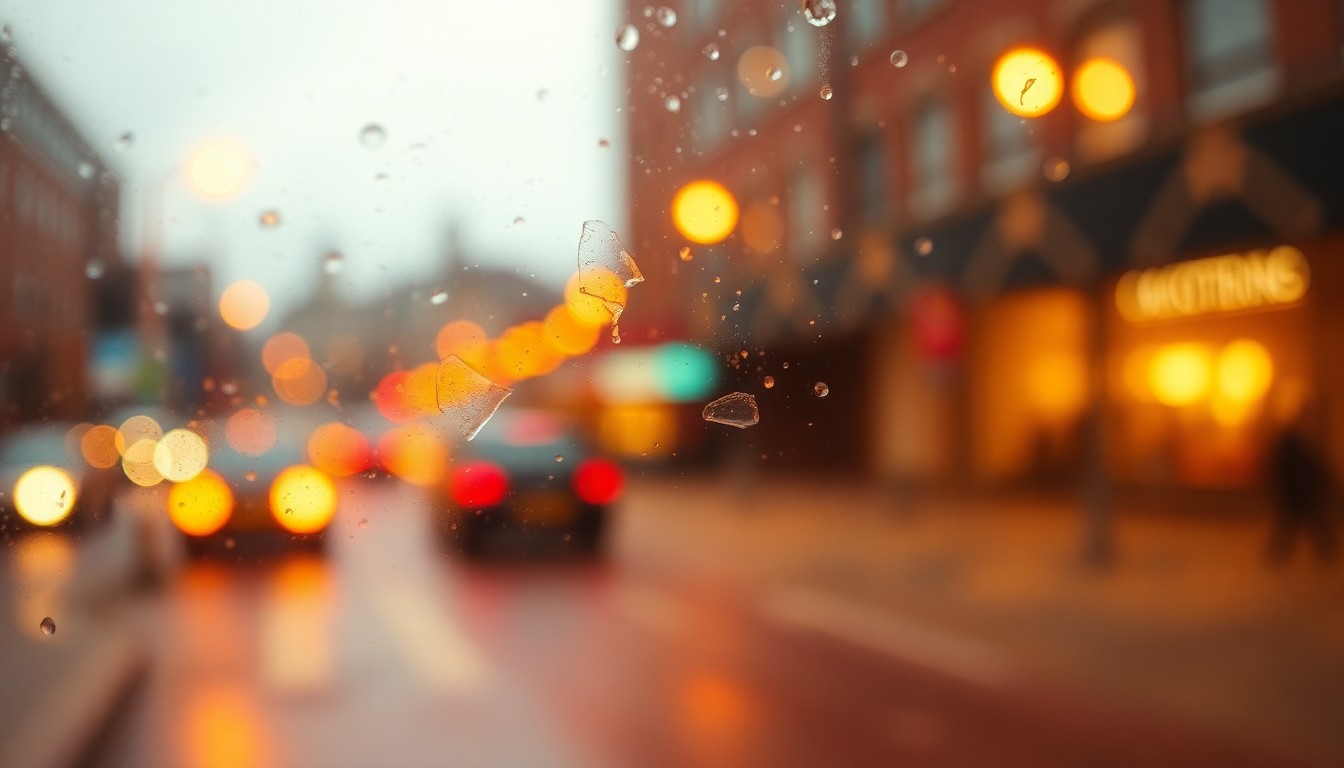 An abstract, impressionistic scene of blurred shapes and colors representing the various elements of this Norwich news story, including infrastructure, small businesses, and community, without any identifiable objects or people.