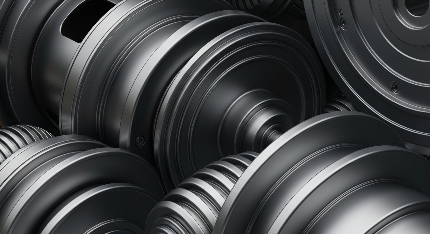 An extreme close-up of intricate, metallic banking machinery and components, conveying a sense of industrial strength and financial security without using any text or identifiable branding.