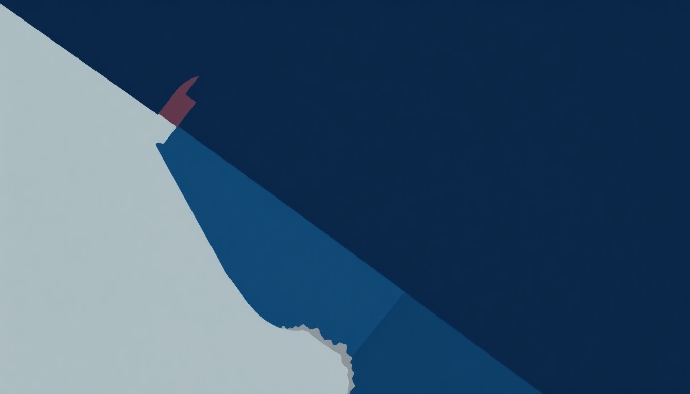 An abstract illustration composed of overlapping triangles, rectangles, and circles in shades of blue, grey, and red, conceptually representing the widening global economic imbalances driven by the energy crisis in the West Asia region.